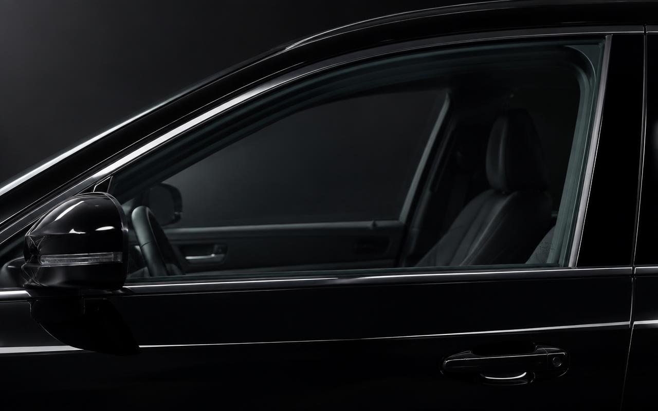 Close-up of a car door window